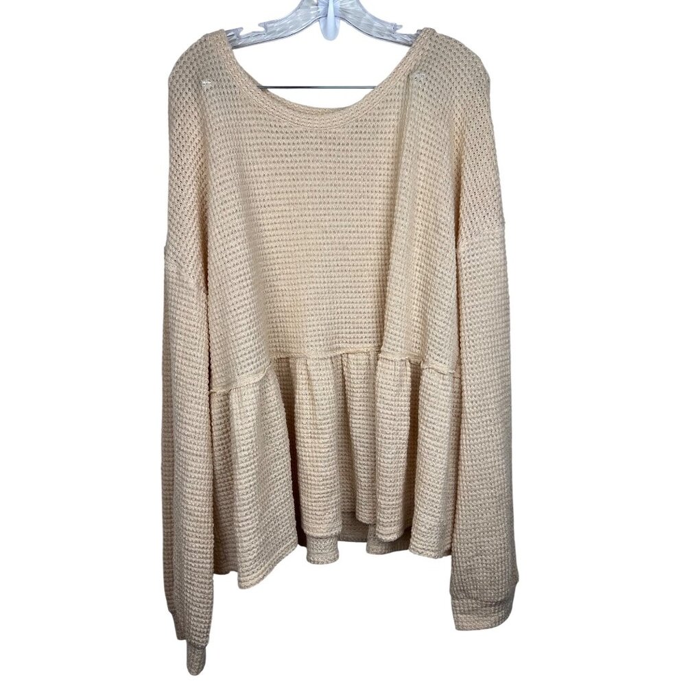 Perch Waffle Knit Peplum